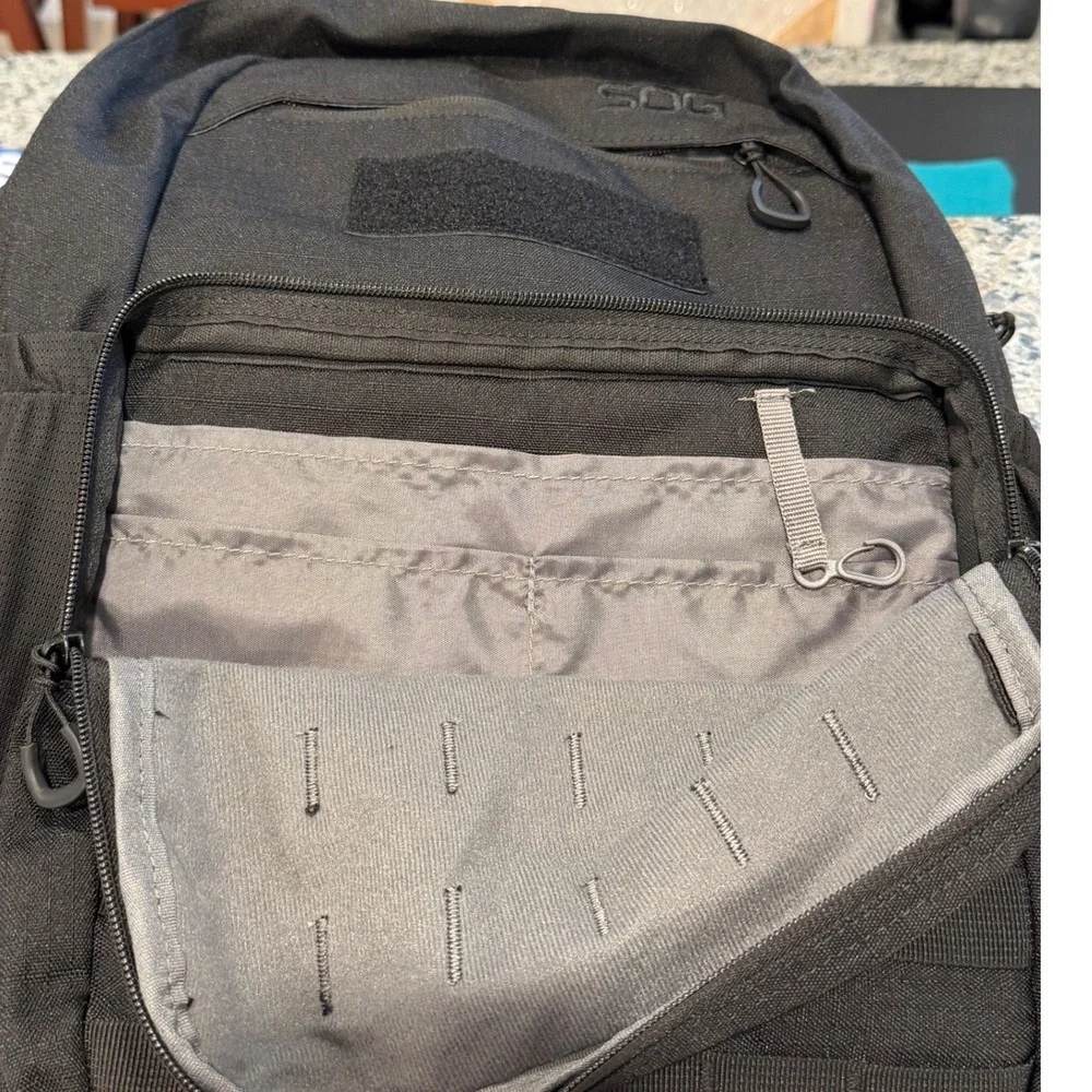 SOG Ninja Tactical Daypack Black MOLLE Military Style Backpack 24.2L EDC Bag New